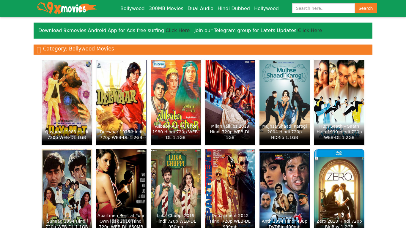9xmovies - Bollywood Movies