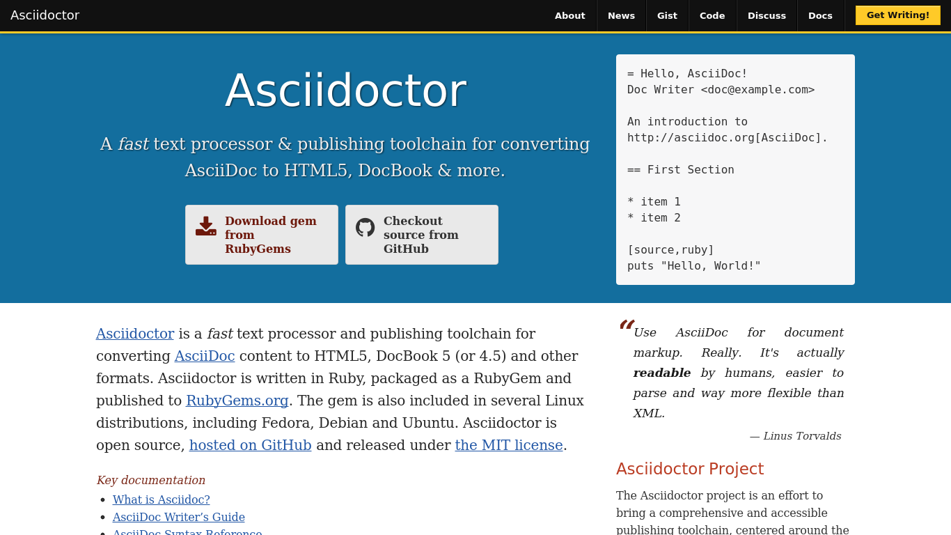 Asciidoctor windows как установить