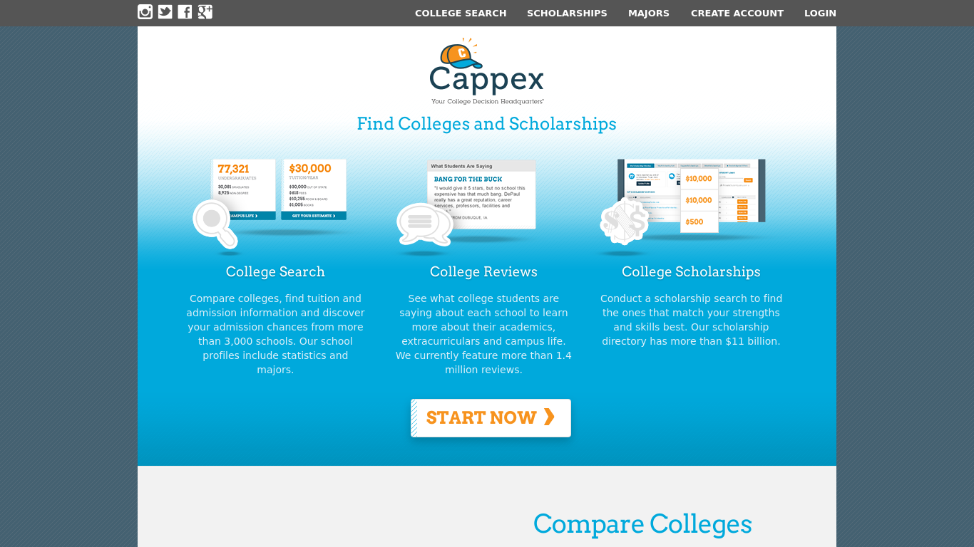 Match services. Scholarships website.