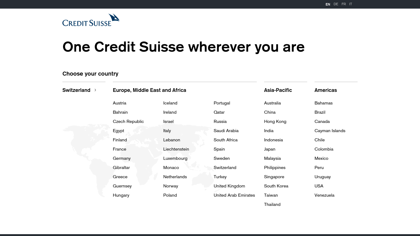 credit suisse online banking