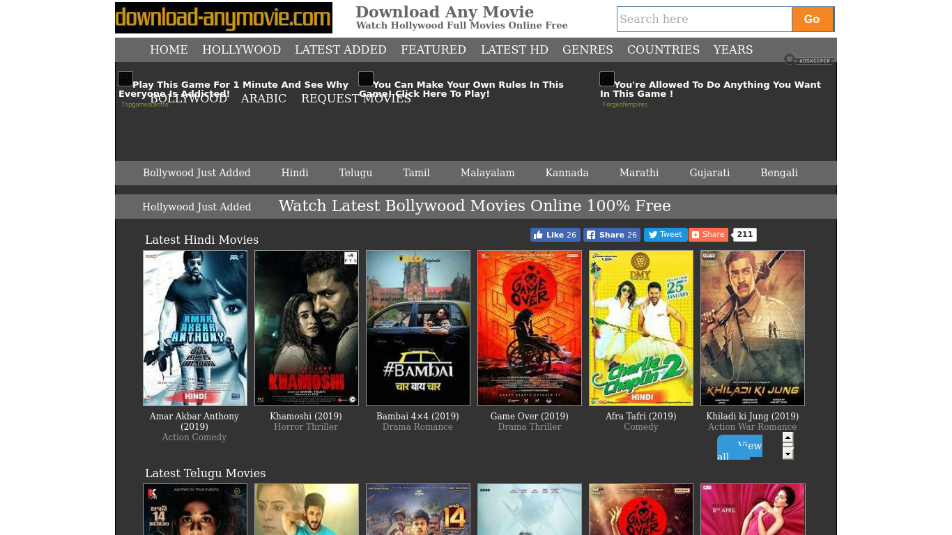 Download Any Movie - Bollywood Movies