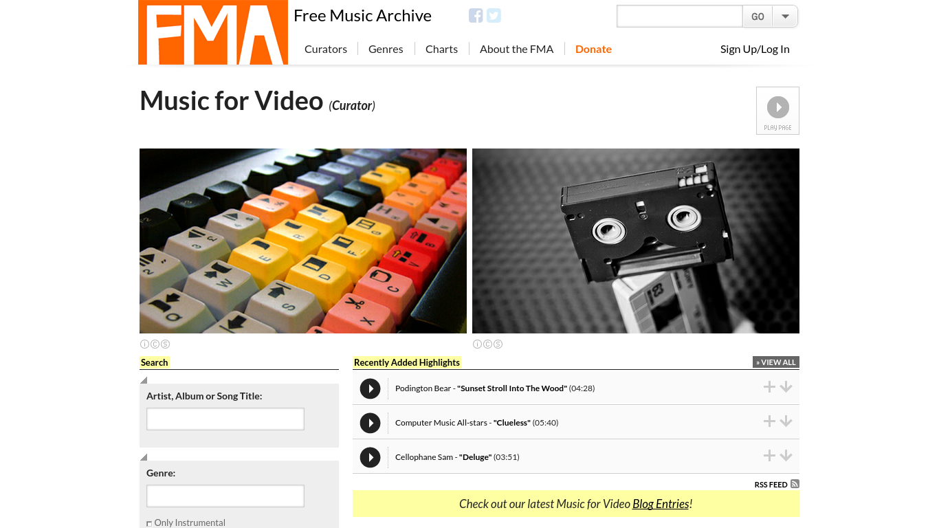 Free Music Archive: Music For Video