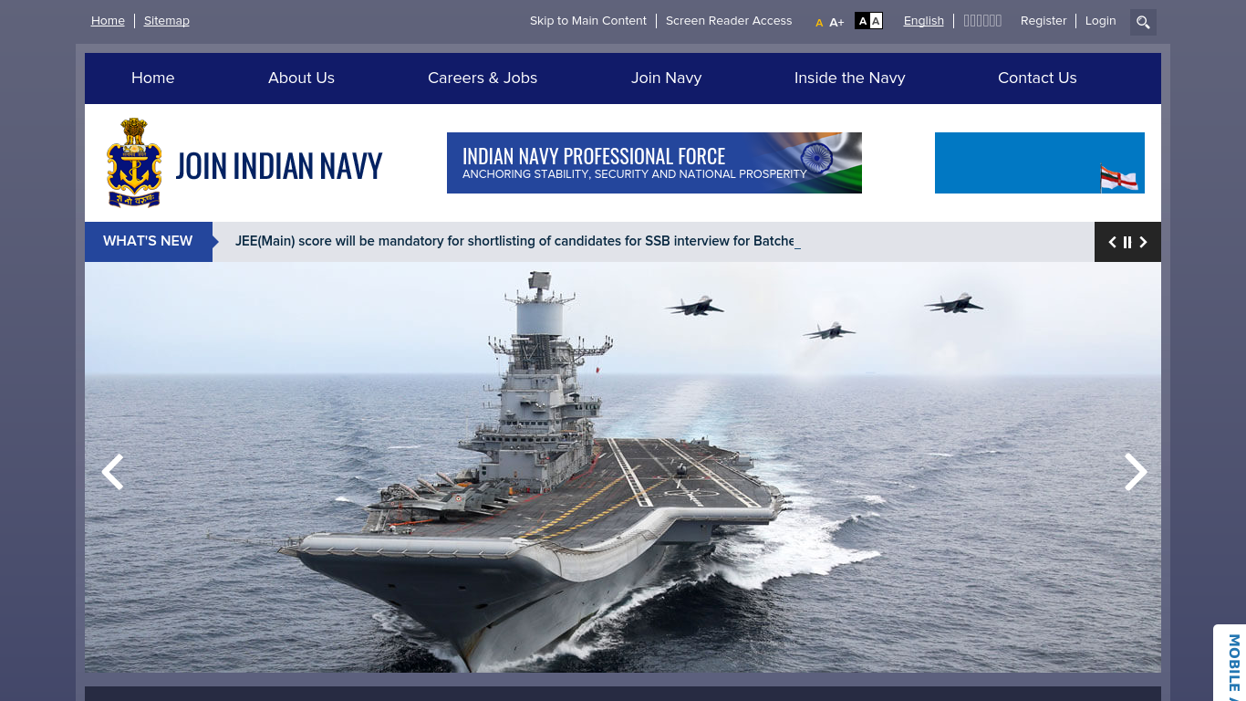 Joinindiannavy