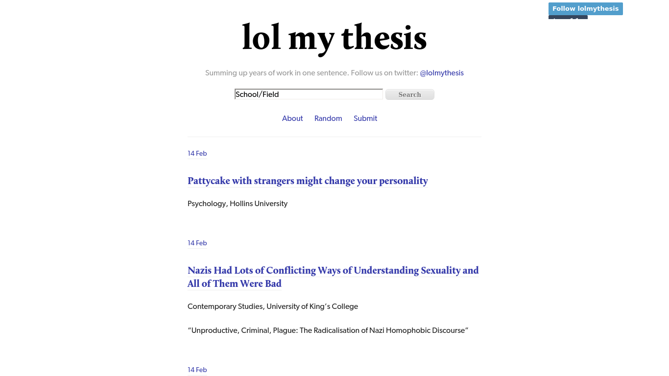 lol my thesis