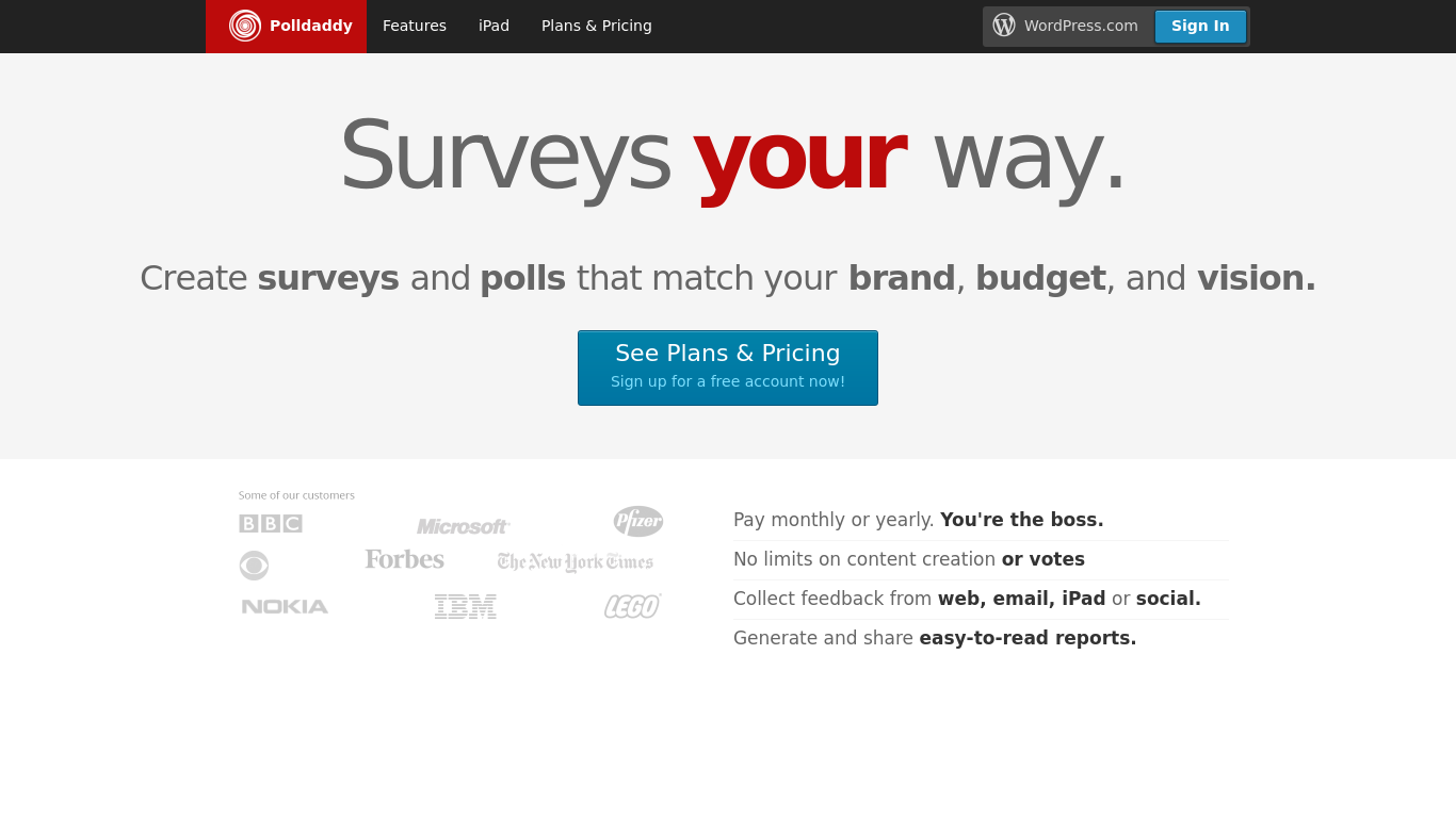 Your surveys