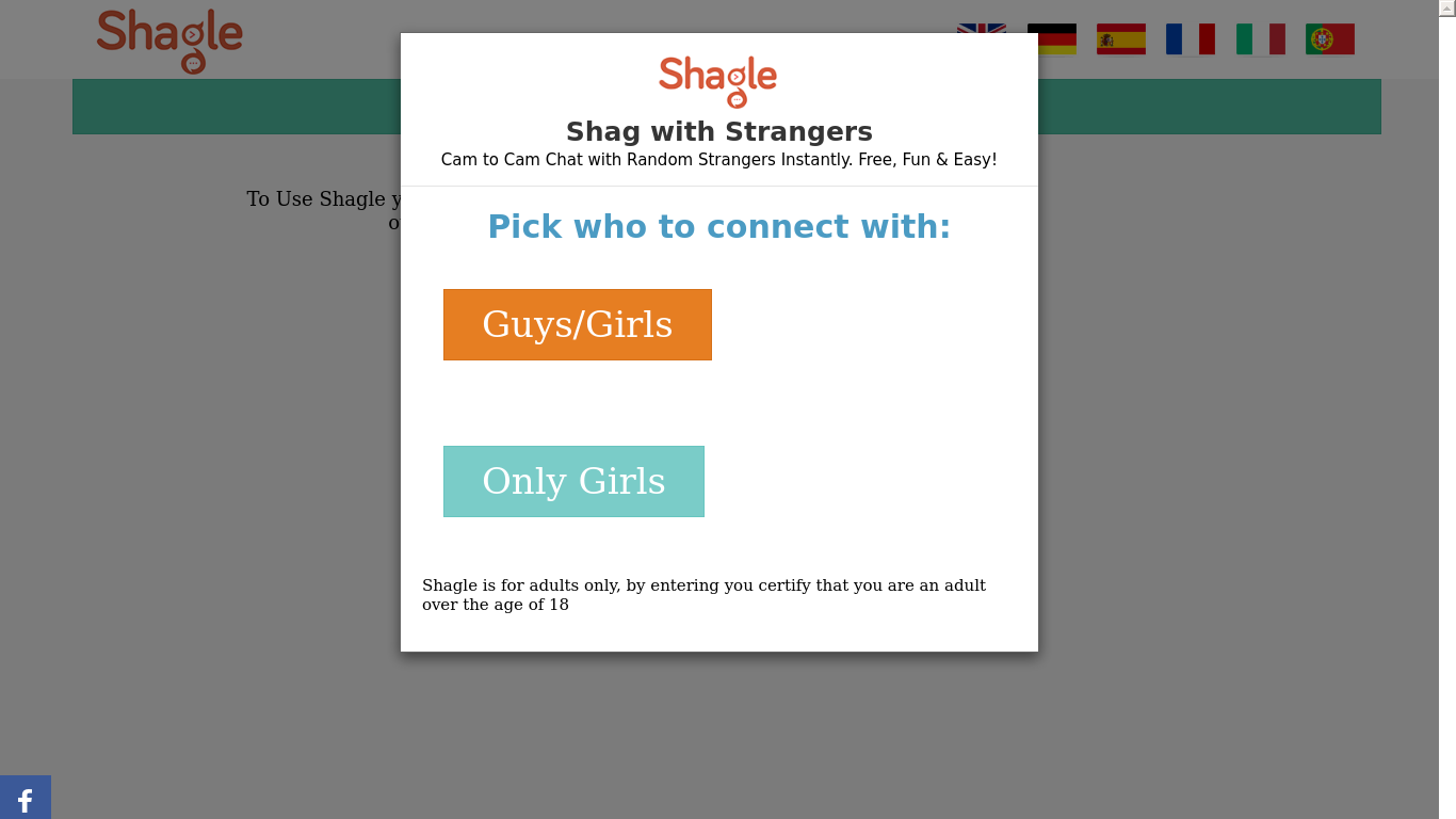 Meet new people instantly on Shagle, a free random video chat app for live cam...