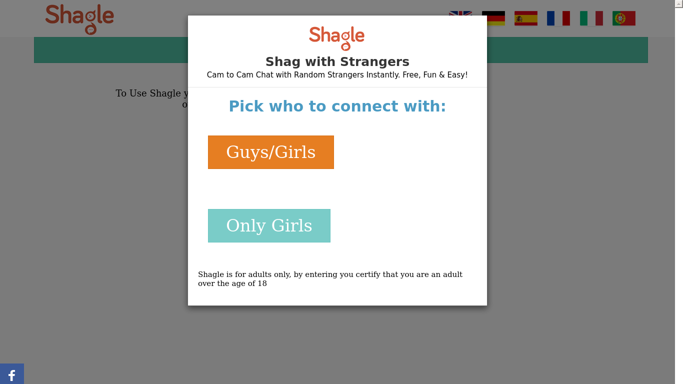 shagle talk to strangers