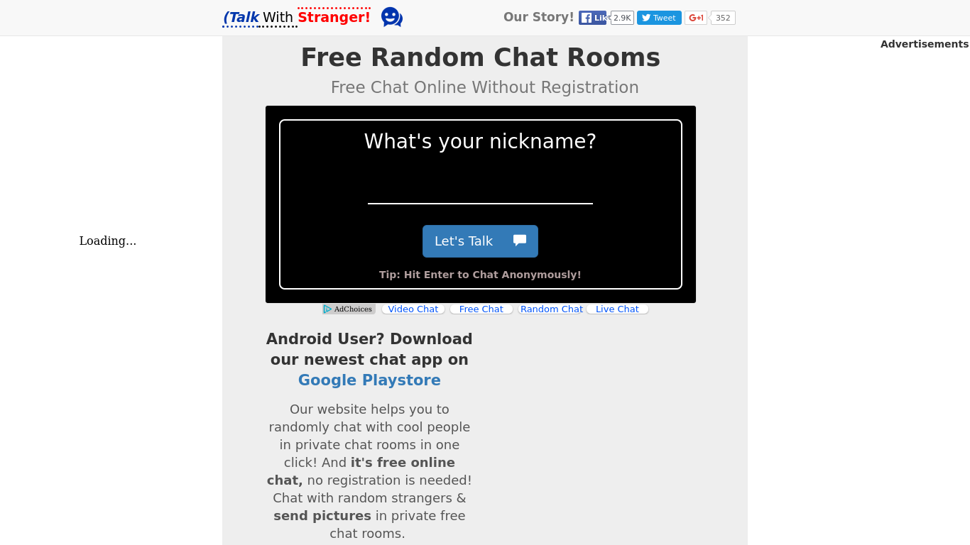 Free online chatting with strangers | Random Chat Rooms