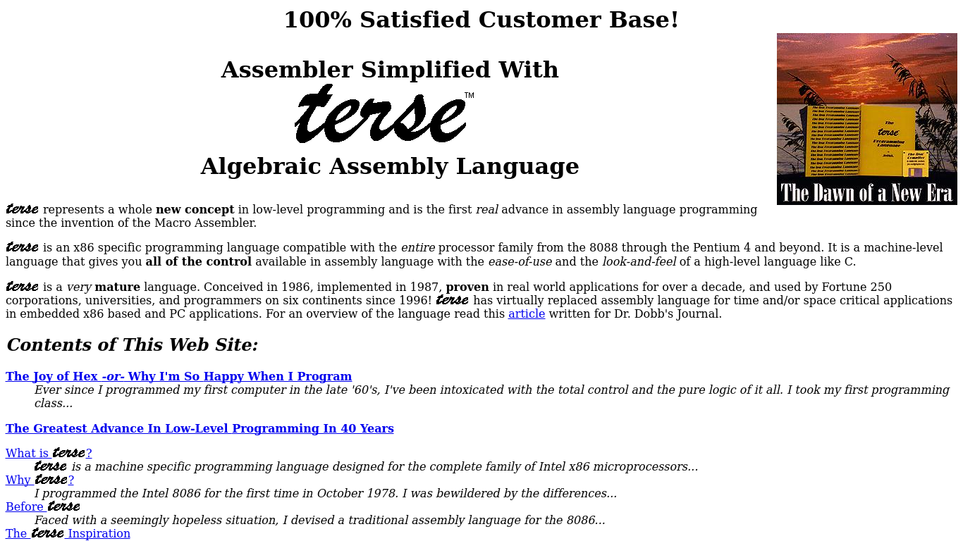 terse-algebraic-assembly-language