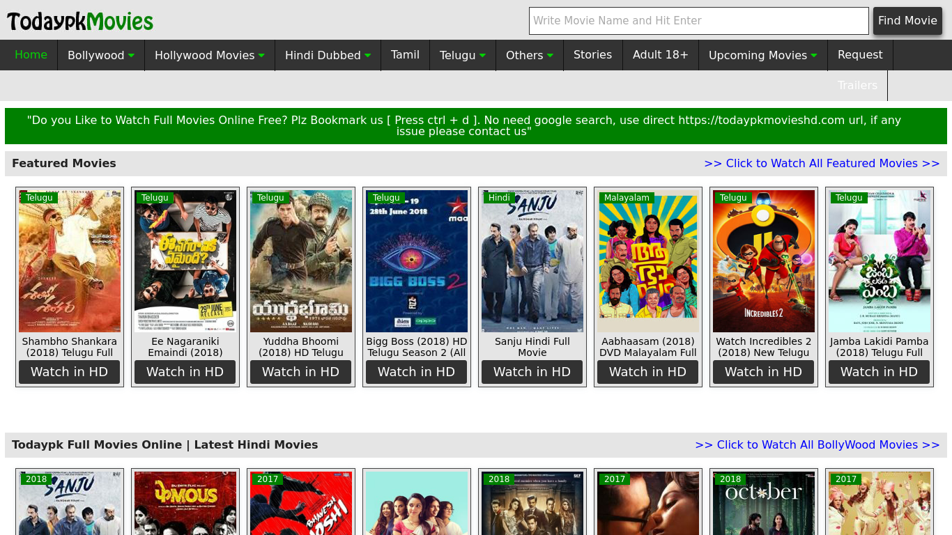 Todaypk bollywood online movies