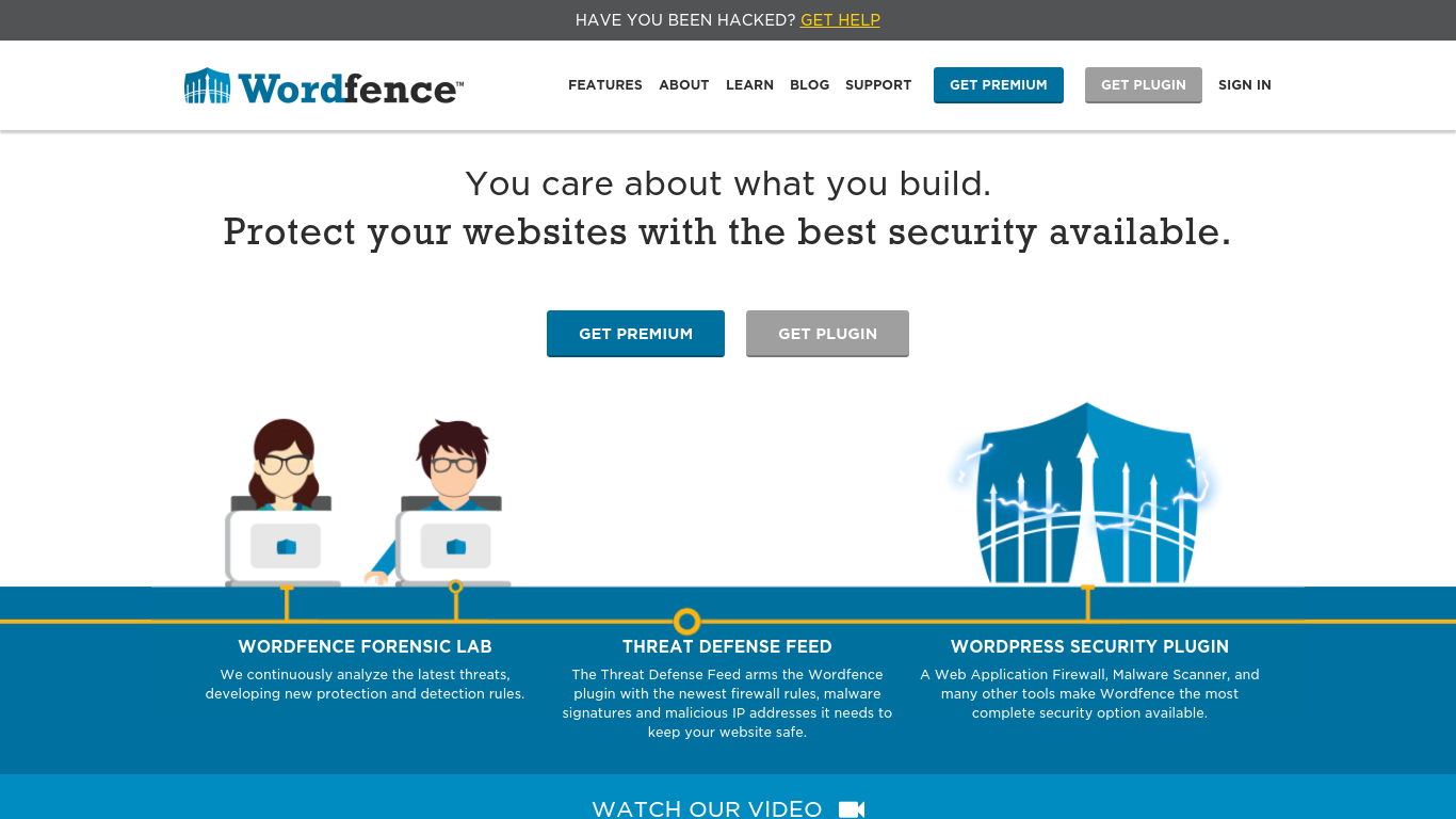 Get plugin. Wordfence. Wordfence Security.